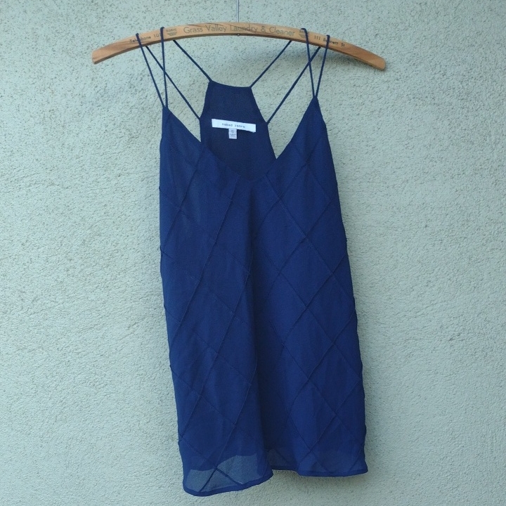 Naked Zebra Deep Blue Strappy Top S